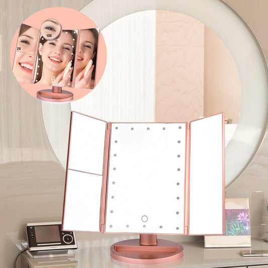 24-LED Touch Screen Makeup Mirror – Magnify, Illuminate, Perfect